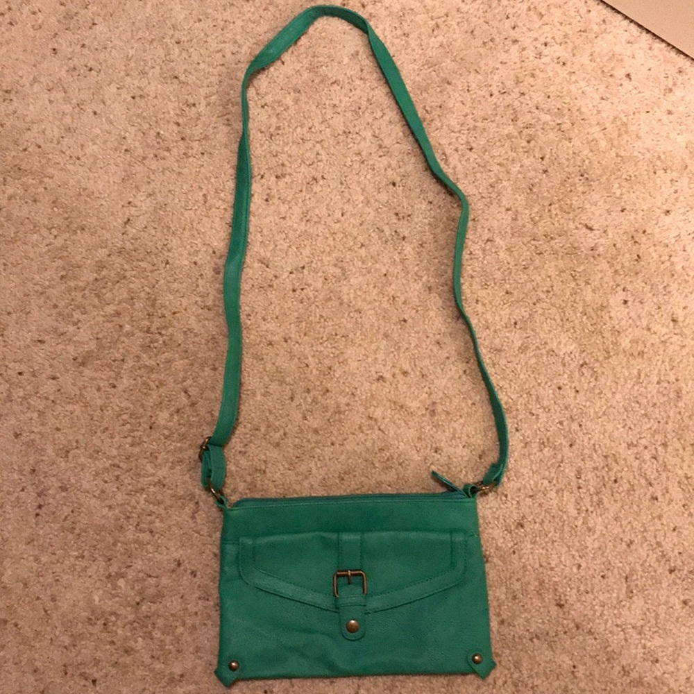 Green crossbody purse